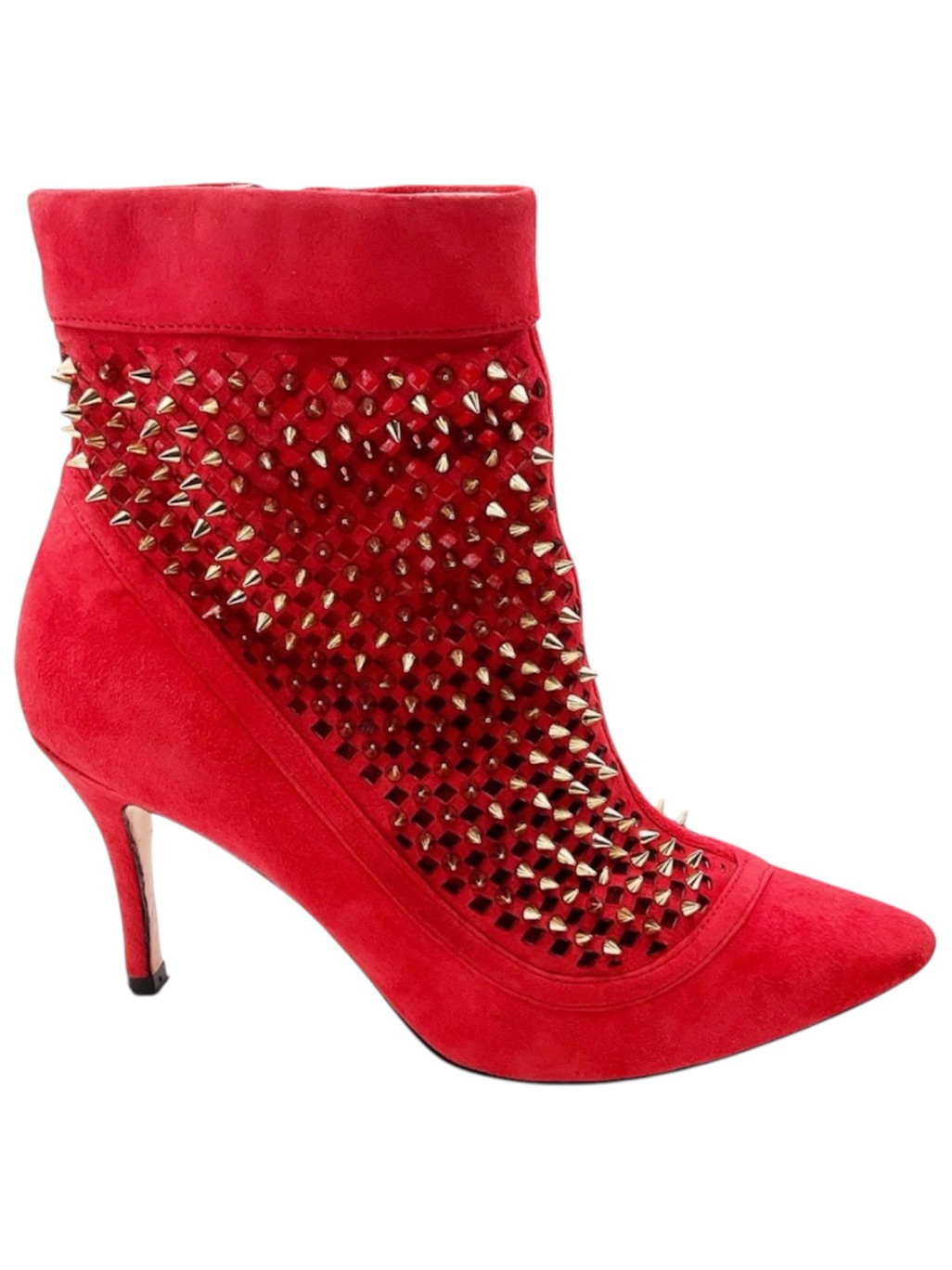 {Zara} Suede Studded Ankle Boots